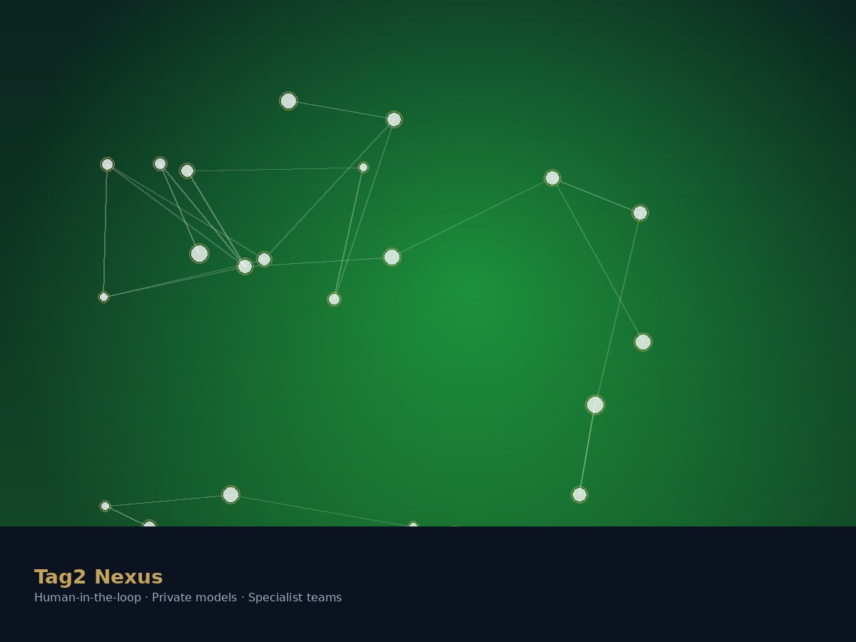 Tag2 Nexus — multi-agent orchestration network with human-in-the-loop approval